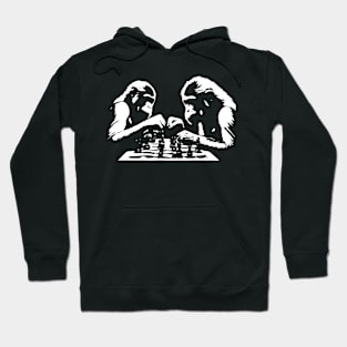 monkeys play chess Hoodie